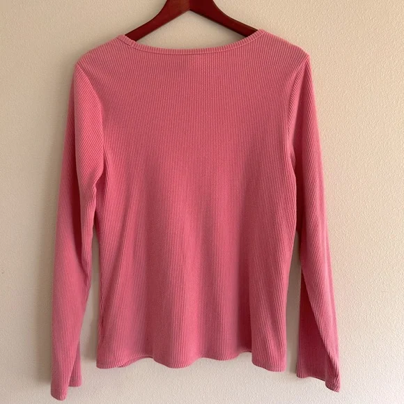 GUC Old Navy Plush Knit Long Sleeve V-Neck Tee - Picture 4 of 4